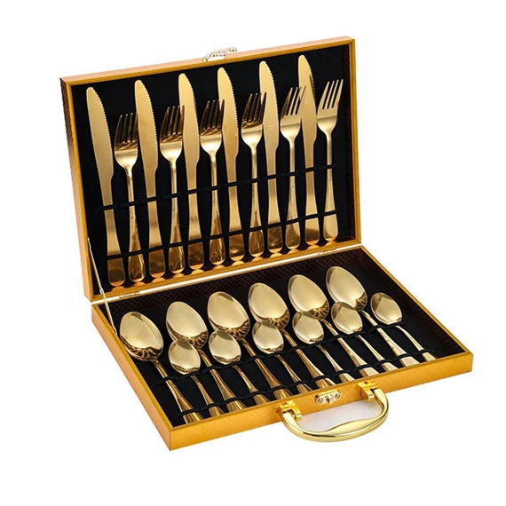 Set di Posate Dorate da 24 Pezzi – holm10054