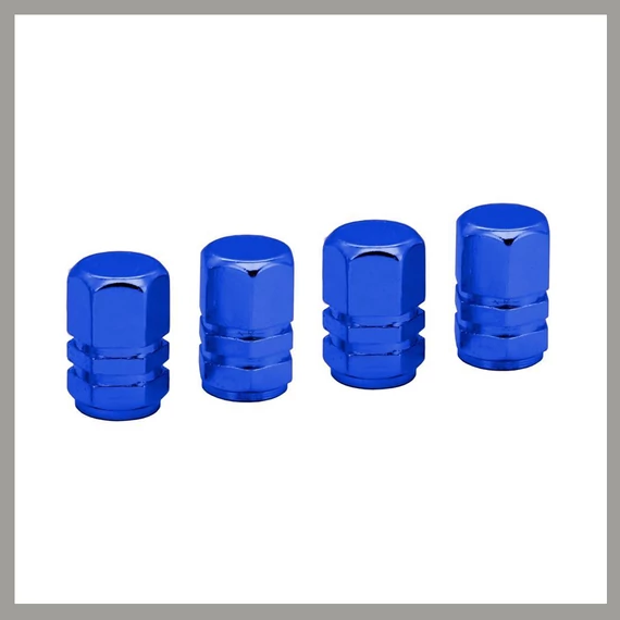 Cappucci Valvola Decorativi – Blu, Set da 4 Pezzi 32331