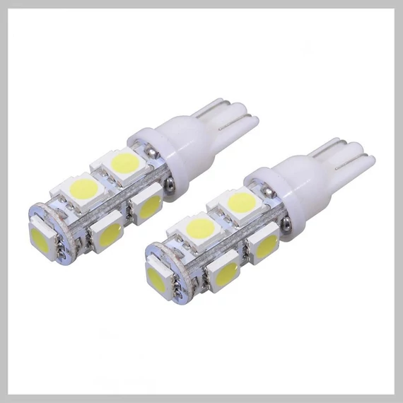 Lampadine LED Auto 9 SUPER LED – 12V T10, Luce Bianca (Set da 2 Pezzi) 33719