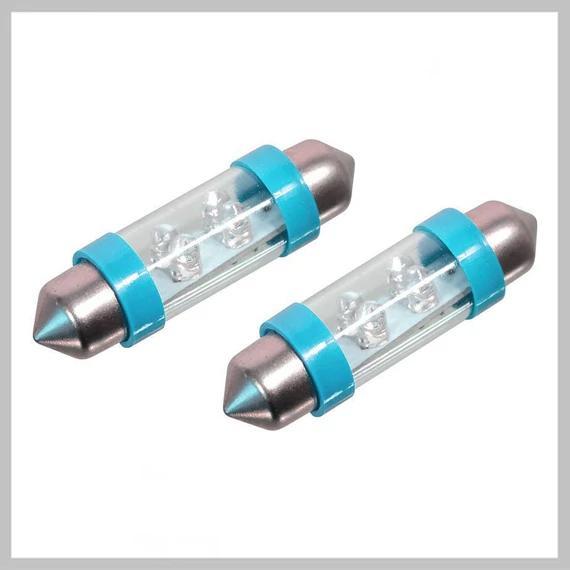 Lampadine LED Auto 4LED – 12V SV8.5 (11×39 mm), Luce Blu (Set da 2 Pezzi) 33723