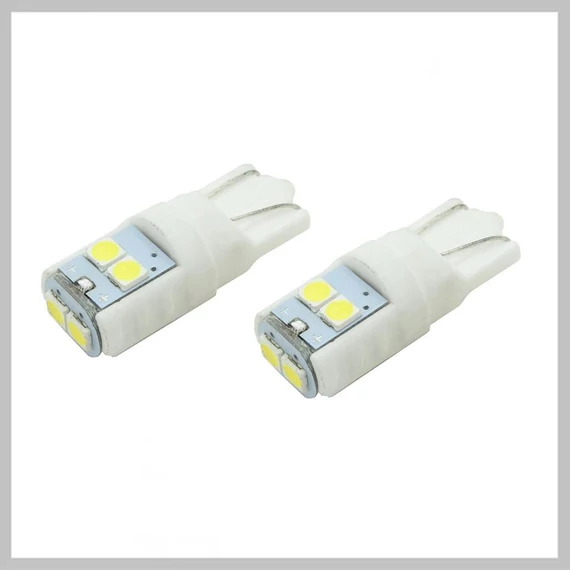 Lampadine LED Auto 6LED 3030 – 12V T10, Luce Bianca (Set da 2 Pezzi) 33776
