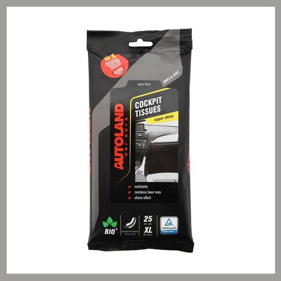 Salviette per Cruscotto Autoland – Effetto Extra Lucido, 25 Pezzi XL – 00817