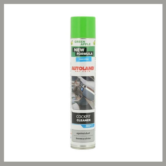 Spray Lucidante per Cruscotto Autoland – Profumo di Mela Verde, Effetto Lucido – 00319