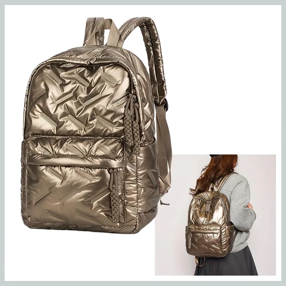 Zaino Trapuntato Lucido – Oro – EQ1913613-a