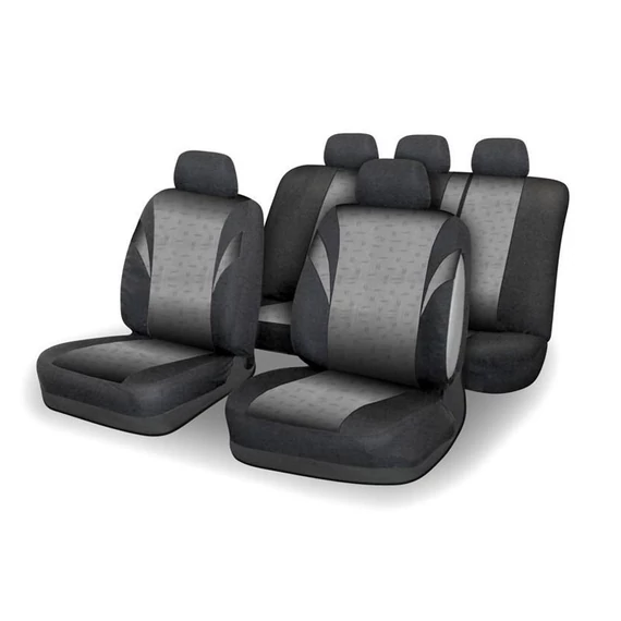 POLY set coprisedili – 9 pezzi, grigio, compatibile con airbag 31679