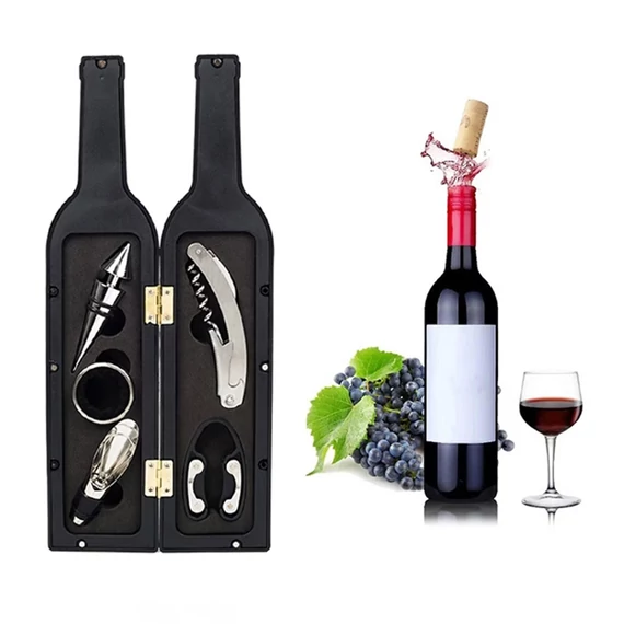 Set regalo per uomo, 6 pezzi, in confezione a forma di bottiglia di vino BM-2101