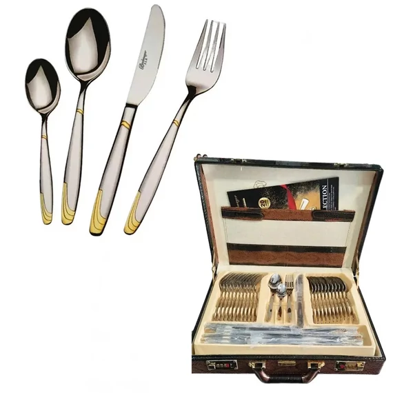 Bachmayer BM-7258 – Set di posate 72 pezzi per 12 persone, in valigetta regalo