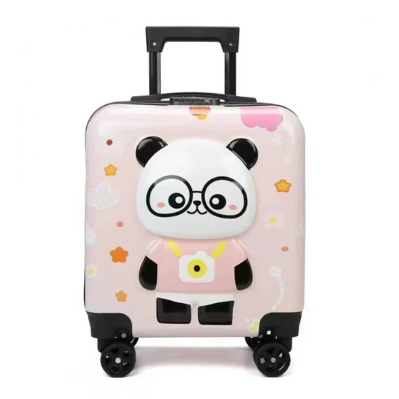 Valigia per bambini con ruote – Motivo panda rosa WP08