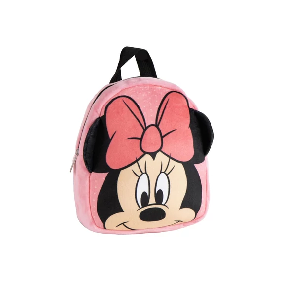 Zaino peluche per bambini Minnie Mouse rosa con fiocco e orecchie 3D formato asilo 2100005833