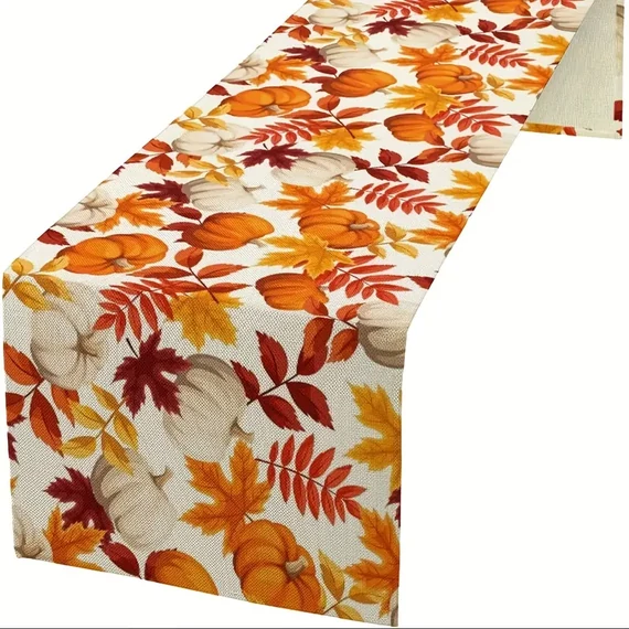 Runner da tavolo autunnale con motivo a zucca – M KT1317070-m
