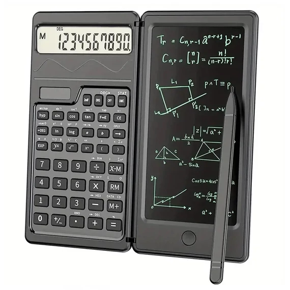 Calcolatrice scientifica con display LCD a 10 cifre e tavoletta digitale pieghevole – TR15223