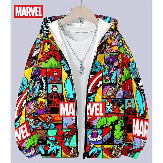 Felpa con cappuccio Marvel per ragazzi con stampa 3D alla moda – UY3981663