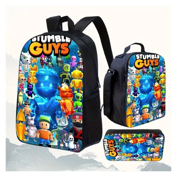 Set zaino 3 pezzi Stumble Guys – zaino scolastico, borsa pranzo e astuccio VP3581614