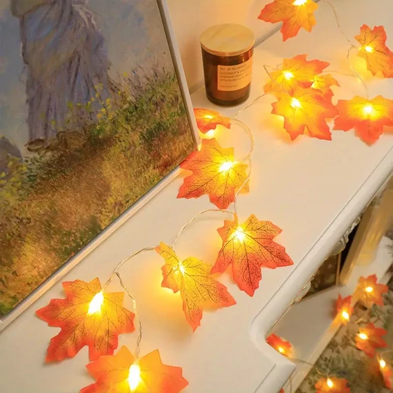 Catena luminosa LED autunnale con foglie d’acero – a batterie 3 m AY06817-3020