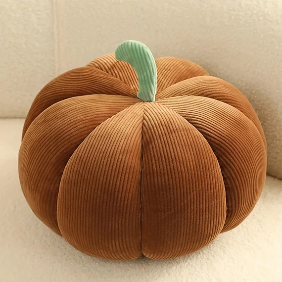 Cuscino decorativo a forma di zucca 3D – marrone 20 cm XC2838529-b