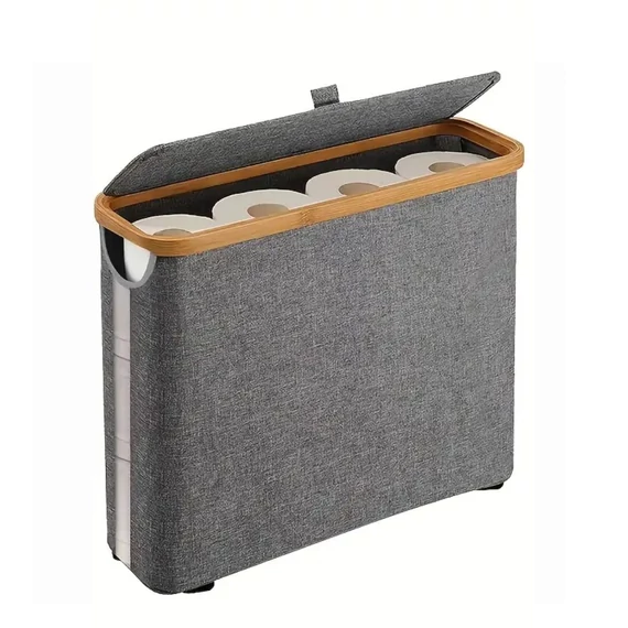Cesto portaoggetti pieghevole – DK713849SZ, tessuto grigio, 44,5 x 15,3 x 36,5 cm