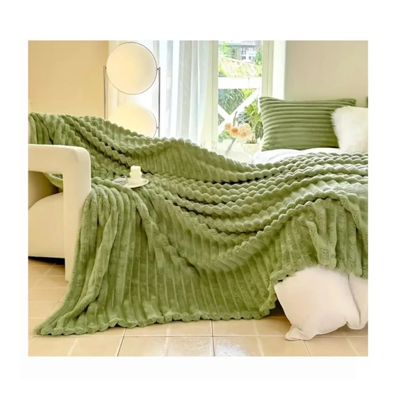 Coperta in peluche, verde – KQ4353389-120Z, 120 x 200 cm