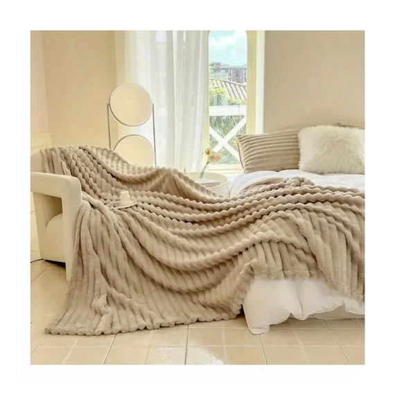Coperta in peluche, khaki – KQ4353389-150K, 150 x 200 cm