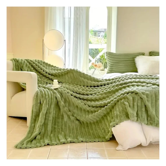 Coperta in peluche, verde – KQ4353389-150Z, 150 x 200 cm