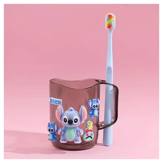 Set spazzolino e bicchiere in plastica Disney Stitch & Angel – BLU MM1969792-K