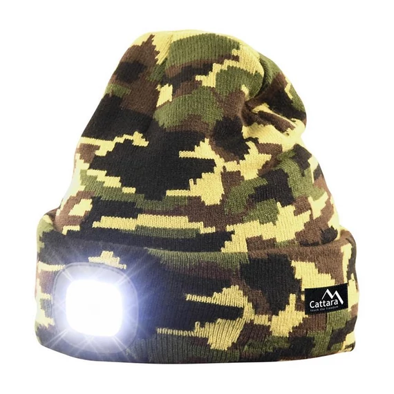 Berretto ARMY con torcia LED e ricarica USB 14020