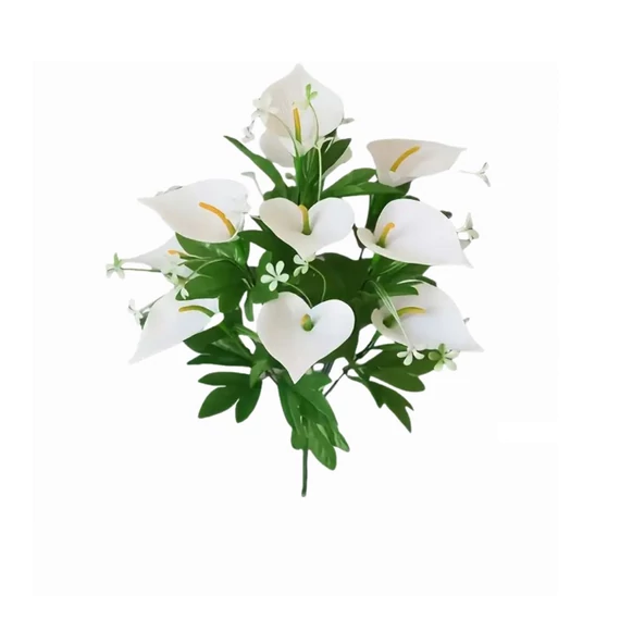 Mazzo di Calle Artificiali – 46 cm, Fiore Decorativo Bianco – CU6223917