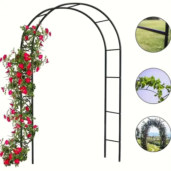 Arco da Giardino in Metallo per Rose Rampicanti – Dimensioni Regolabili – KX1712332