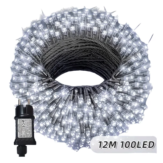Catena luminosa natalizia a LED – 12 m, 100 LED, bianco freddo QA3709463-6