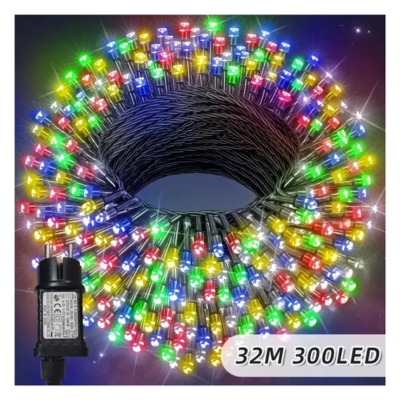 Catena luminosa natalizia a LED – 32 m, 300 LED, multicolore QA3709463-7