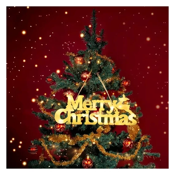 Insegna luminosa natalizia a LED “Merry Christmas” – 28 × 11 cm RC292004