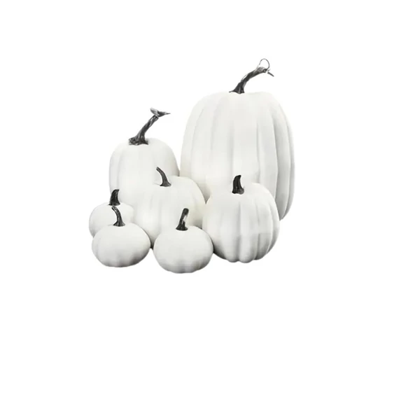 Set di 7 zucche decorative finte – Bianche HN104988-2