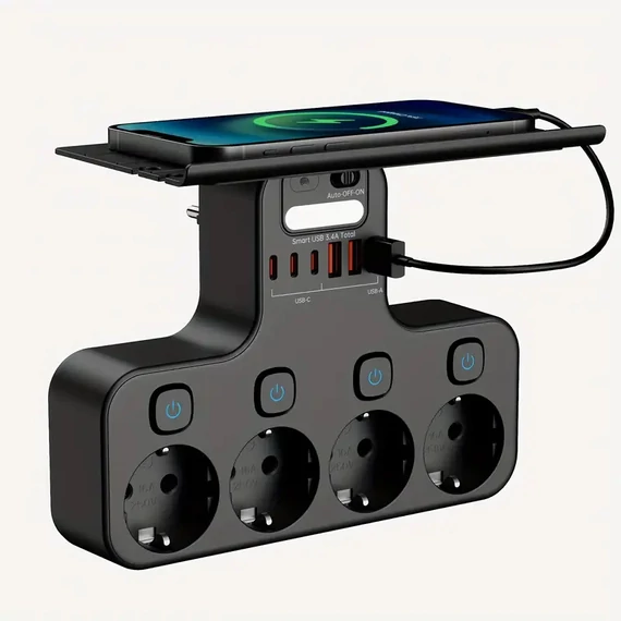 Multipresa multifunzione 4× AC + 6× USB (3× Type-C ricarica rapida) EH3929533