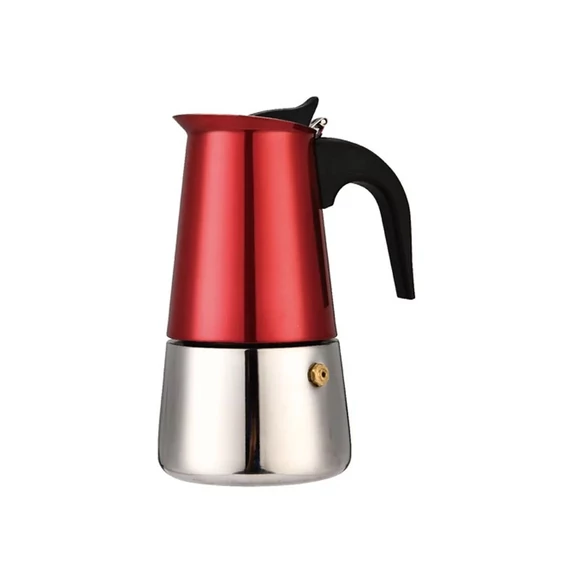 Caffettiera Perfect Home Metal Red 4 tazze 16664