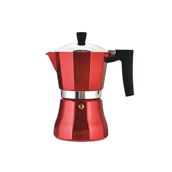 Caffettiera Perfect Home Metal Red 6 tazze 16688