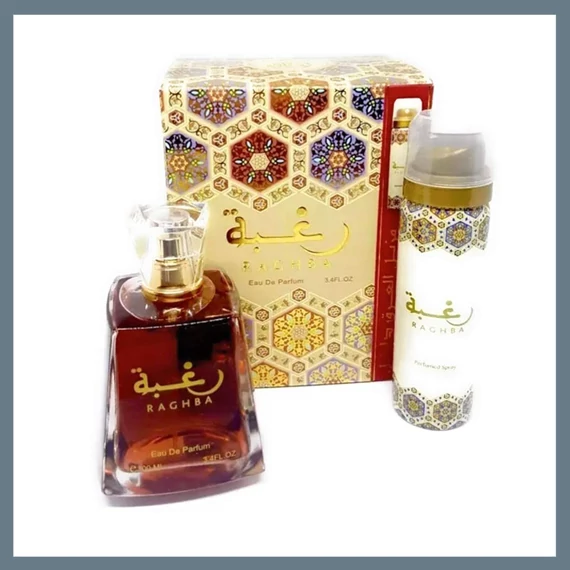 Lattafa Raghba Eau de Parfum 100 ml + Deodorant Spray 50 ml unisex – 6225709721238