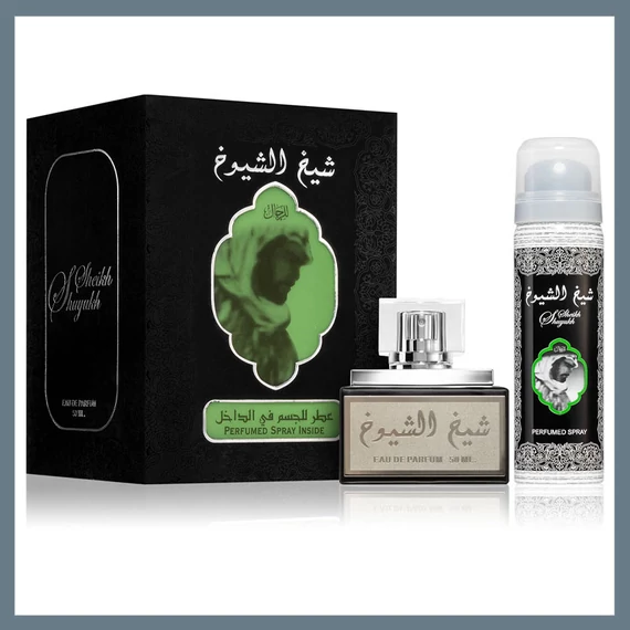 Lattafa Sheikh Al Shuyukh Black Eau de Parfum 50 ml + Deodorant Spray 50 ml per uomo – 6479211627964