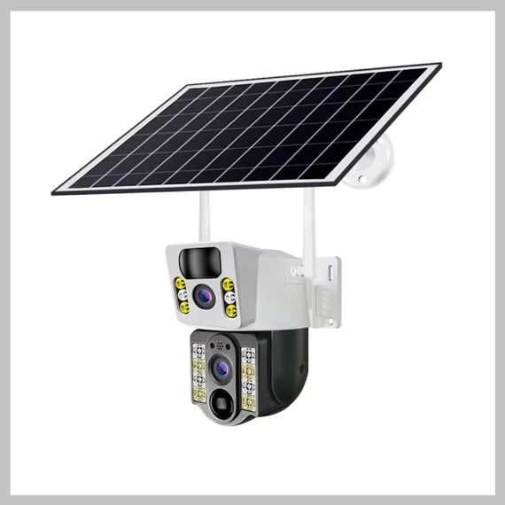 Telecamera di Sorveglianza Solare AI da Esterno – PTZ, Doppio Obiettivo – SPM-T0