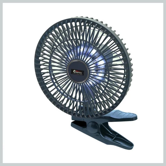 Ventilatore da auto con batteria ricaricabile e illuminazione SILENT 07230
