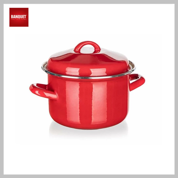 BANQUT Pentola smaltata MILTON rosso 16 cm, 2L 13705102