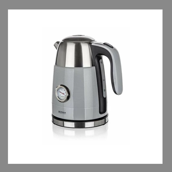ACTIVER Teiera a doppio strato in acciaio inox in grigio 14012016