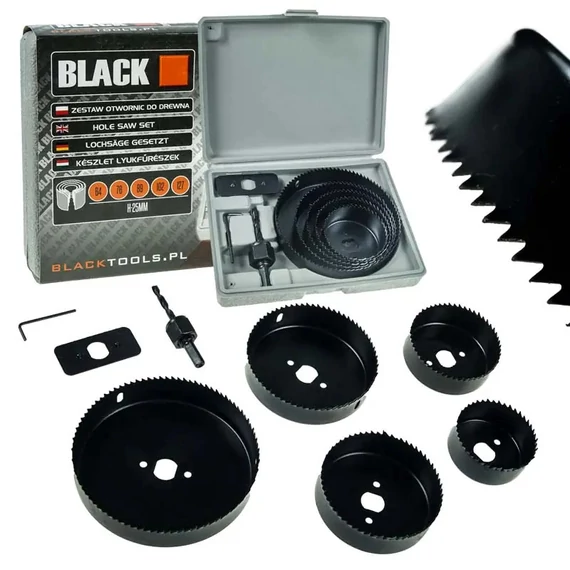 Set di seghe a tazza BLACK, 64-127 mm, 8 pezzi – 21001