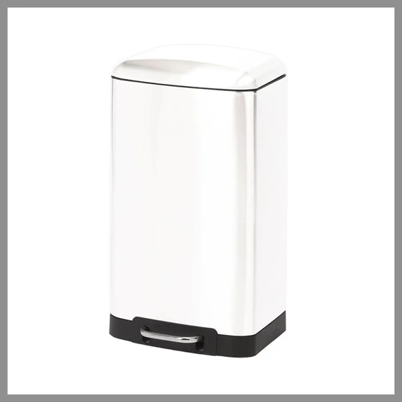 Cestino a doppio pedale, 20 litri - metallo, bianco 34606
