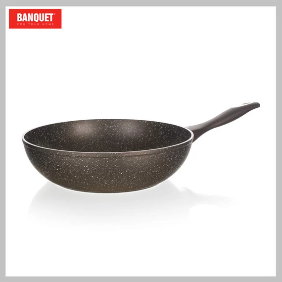 BANQUET WOK con rivestimento antiaderente PREMIUM marrone scuro 28 x 7,8 cm 40055158