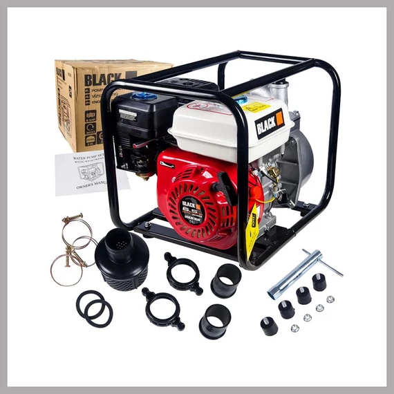 Pompa d'acqua a benzina BLACK 48019 – 6,5 HP – 3” – 196cc