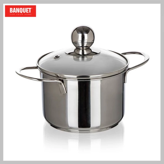 BANQUET Pentola PICCOLO in acciaio inox 12 x 8 cm, 0,85 l, con coperchio 48721016