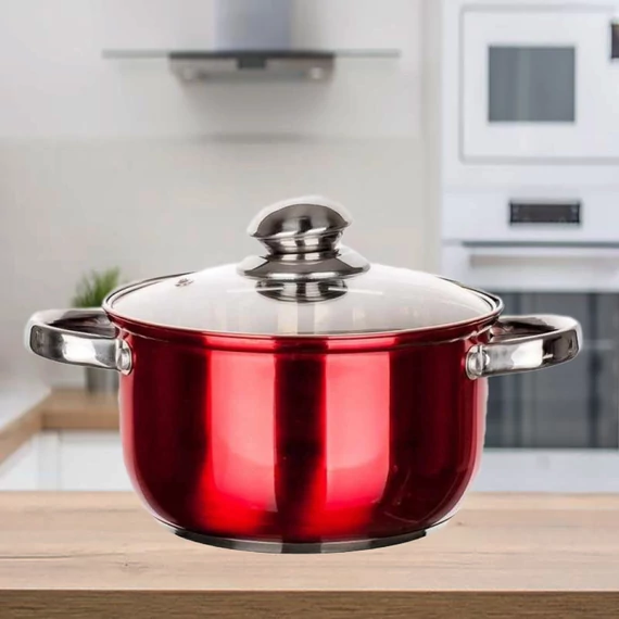Pentola in acciaio inox MAESTRO Red 2,8 L 48HF09RC18