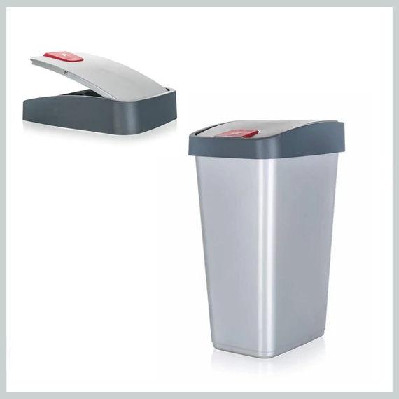 KEEEPER Cestino per rifiuti 45 L, 61,5 x 40 x 30 cm, grigio 53995011