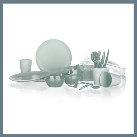 Set da pranzo da campeggio TRAVEL, 26 pezzi, menta 55069531