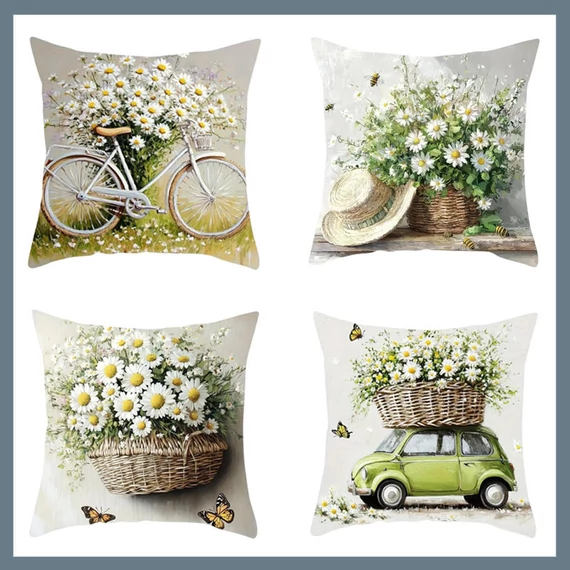 Cuscino con motivo floreale 45x45cm 601100106903831