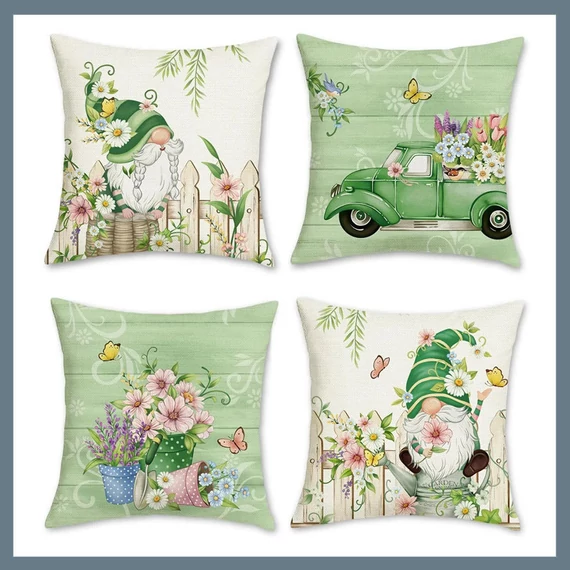 4 federe per cuscini con motivi floreali primaverili 40 x 40 cm 601100107807174-40
